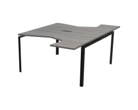 Бенч эргономичный на 2 рабочих места на металлокаркасе НТМП.П.Б2-040 Аргентум images