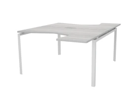 Бенч эргономичный на 2 рабочих места на металлокаркасе НТМП.П.Б2-040 Аргентум images